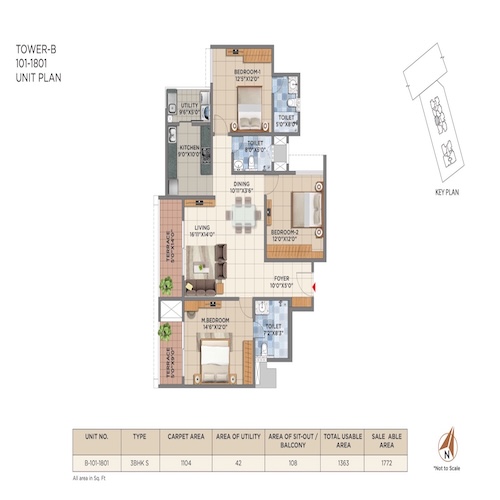 3BHK - 1772 Sqft