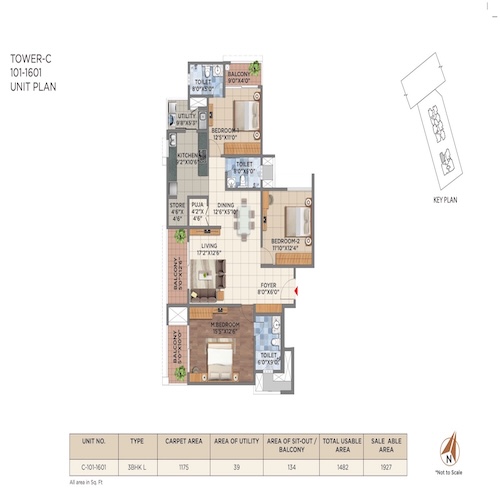3BHK - 1927 Sqft